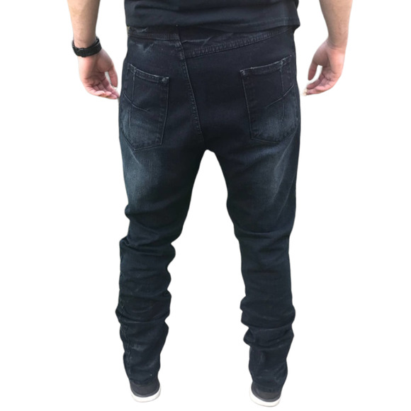 Versuchskind Berlin Jeans Style XOSP Men's Size 33 Handmade Drop Crotch Black - Picture 2 of 13